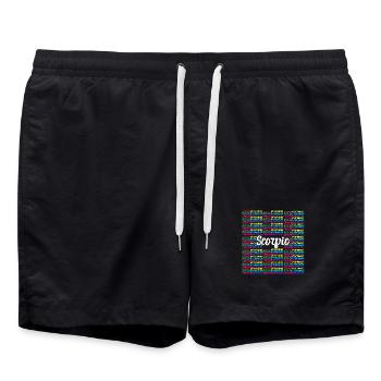 Signe du zodiaque Scorpion - Short de bain - noir - Devant - AI Model Male 185 light (185cm)