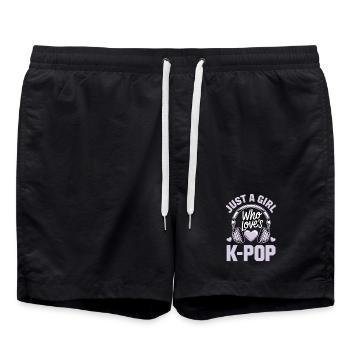K-Pop - Swim Trunks - black - Front - AI Model Male 185 light (185cm)