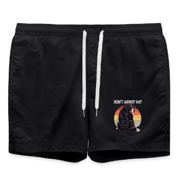 Don't Annoy Me Bernese - Swim Trunks - black - Front - AI Model Male 185 light (185cm)