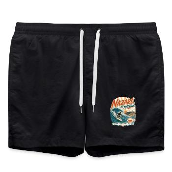 Nazaré Surfen - Badeshorts - Schwarz - Vorne - AI Model Male 185 light (185cm)