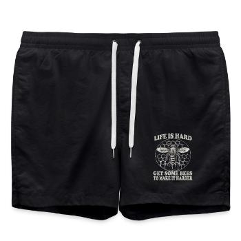 Beekeeper Accessories Bee Colony Saying Beekeeping Bees - Swim Trunks - black - Front - AI Model Male 185 light (185cm)
