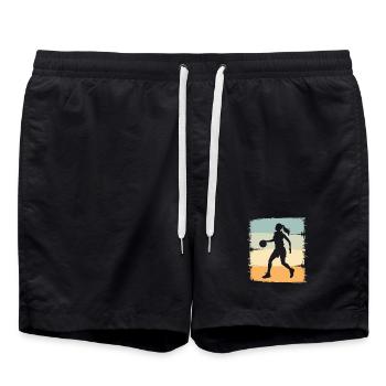 Basketball féminin - Short de bain - noir - Devant - AI Model Male 185 light (185cm)