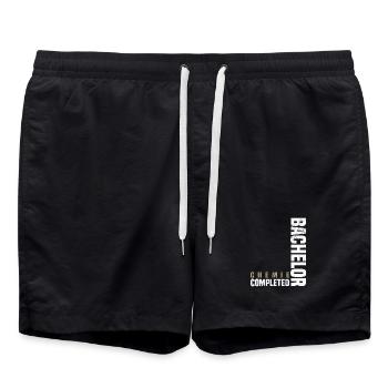 Bachelor Chemie - Badeshorts - Schwarz - Vorne - AI Model Male 185 light (185cm)