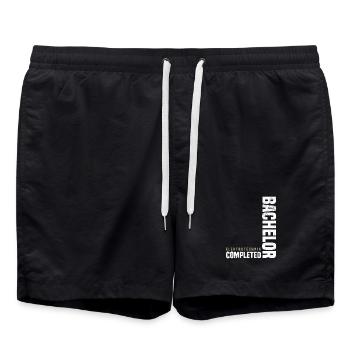 Bachelor Elektrotechnik - Badeshorts - Schwarz - Vorne - AI Model Male 185 light (185cm)