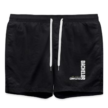 Bachelor of Arts - Badeshorts - Schwarz - Vorne - AI Model Male 185 light (185cm)