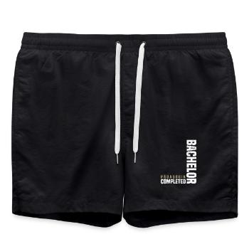 Bachelor Pädagogik - Badeshorts - Schwarz - Vorne - AI Model Male 185 light (185cm)