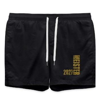Meister 2027 - Badeshorts - Schwarz - Vorne - AI Model Male 185 light (185cm)
