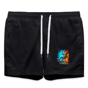 Kitesurfing Kitesurf Herren Kinder Kitesurfen - Badeshorts - Schwarz - Vorne - AI Model Male 185 light (185cm)