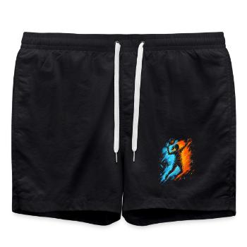 Padel Tennis Padelspieler Damen Mädchen Padel - Badeshorts - Schwarz - Vorne - AI Model Male 185 light (185cm)