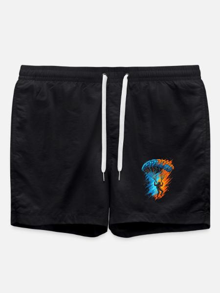 Paragliding Gleitschirmfliegen Herren Gleitschirm - Badeshorts - Schwarz