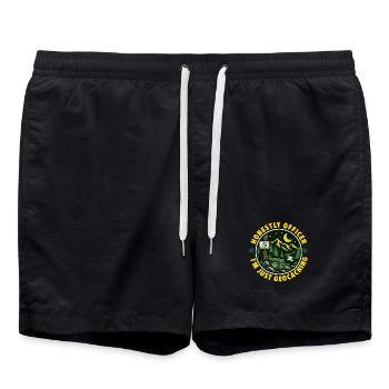 Ehrlich gesagt, Officer, ich geocache nur – Geocacher - Badeshorts - Schwarz - Vorne - AI Model Male 185 light (185cm)