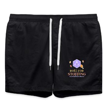 Roll-for-Stuffing-lustiges Thanksgiving-Tabletop - Badeshorts - Schwarz - Vorne - AI Model Male 185 light (185cm)