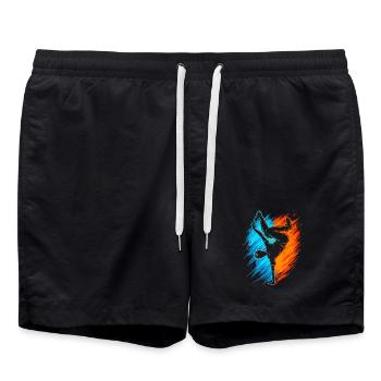 Breakdancing Herren Kinder Jungen Breakdance - Badeshorts - Schwarz - Vorne - AI Model Male 185 light (185cm)