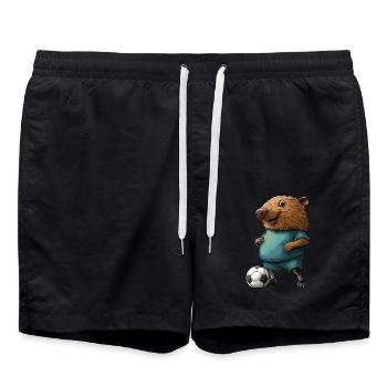 Taupes de football - Short de bain - noir - Devant - AI Model Male 185 light (185cm)