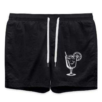 Boisson à la limonade - Short de bain - noir - Devant - AI Model Male 185 light (185cm)