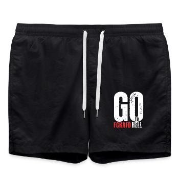 FCKAFD Aller en enfer - Short de bain - noir - Devant - AI Model Male 185 light (185cm)