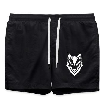 Icône de loup - Short de bain - noir - Devant - AI Model Male 185 light (185cm)