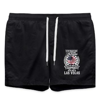 Las Vegas Abenteuer statt Therapie erleben - Badeshorts - Schwarz - Vorne - AI Model Male 185 light (185cm)