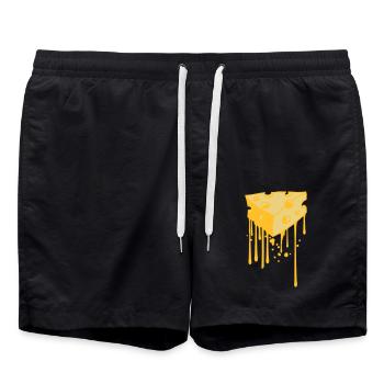 tropfen graffiti schmelzkaese schmelzen spray kaes - Badeshorts - Schwarz - Vorne - AI Model Male 185 light (185cm)