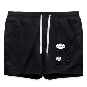 Mathematics Joke - Swim Trunks - black - Front - AI Model Male 185 light (185cm)