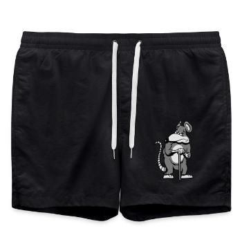 Rat vieux de mauvaise humeur - Short de bain - noir - Devant - AI Model Male 185 light (185cm)