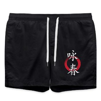 Wingtsun Wing chun Caractères chinois - Short de bain - noir - Devant - AI Model Male 185 light (185cm)
