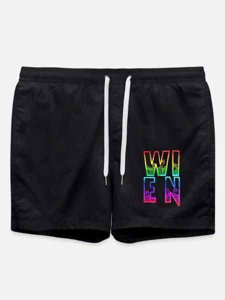 wien rs rainbow - Swim Trunks - black