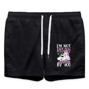 I'm Not Drunk I'm Just Intoxicated By You - Badeshorts - Schwarz - Vorne - AI Model Male 185 light (185cm)