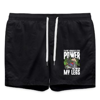Motorrad Biker Spruch für einen Motorradfahrer - Badeshorts - Schwarz - Vorne - AI Model Male 185 light (185cm)