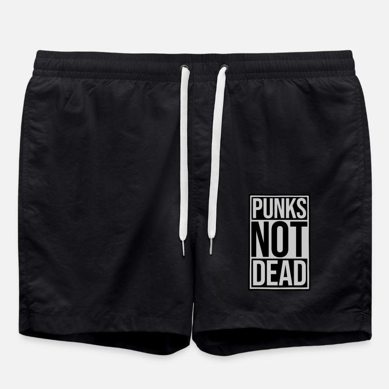 punks not dead Zitat - Badeshorts - Schwarz