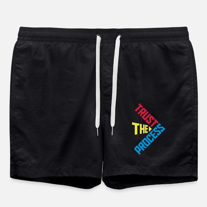 trust the process Zitat - Badeshorts - Schwarz