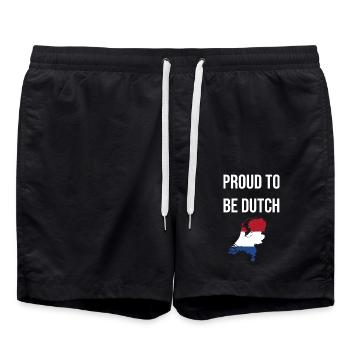 Niederländischer Stolz - Badeshorts - Schwarz - Vorne - AI Model Male 185 light (185cm)