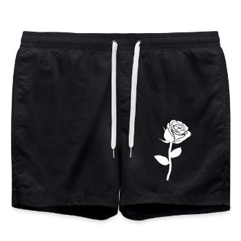 Rose, je t’aime - Short de bain - noir - Devant - AI Model Male 185 light (185cm)