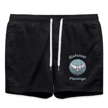 Flamant rose de Ruhrpott - Short de bain - noir - Devant - AI Model Male 185 light (185cm)