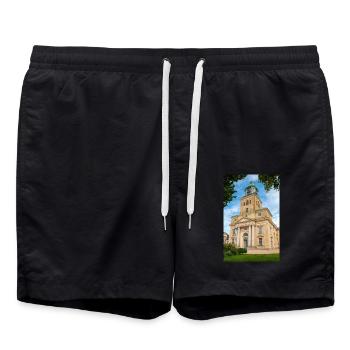 Gothenburg Cathedral Gothenburg City Sweden - Swim Trunks - black - Front - AI Model Male 185 light (185cm)