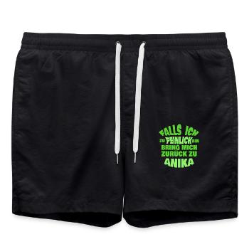 Bachelor party Anika - Swim Trunks - black - Front - AI Model Male 185 light (185cm)