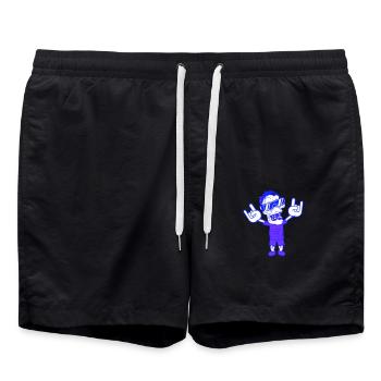 DJ Zombie Mort-vivant Horreur Halloween Fête Célébrations - Short de bain - noir - Devant - AI Model Male 185 light (185cm)