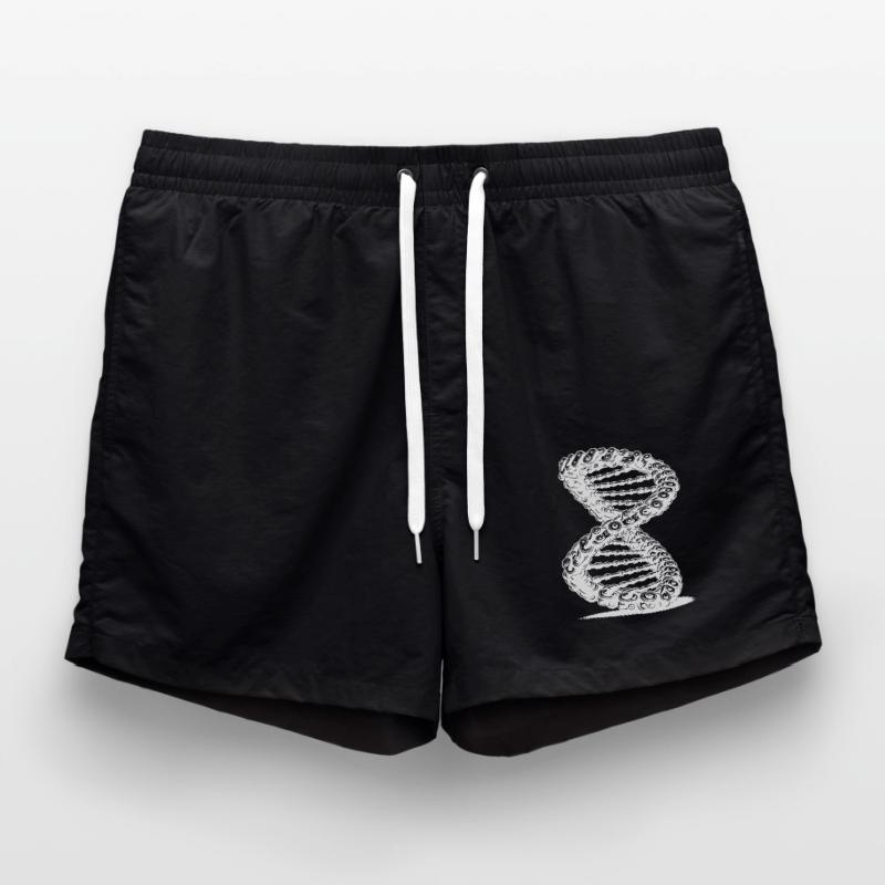 Möbius Loop Curved Chains DNA Swim Trunks