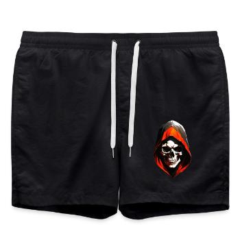 Hooded Skull - Badeshorts - Schwarz - Vorne - AI Model Male 185 light (185cm)