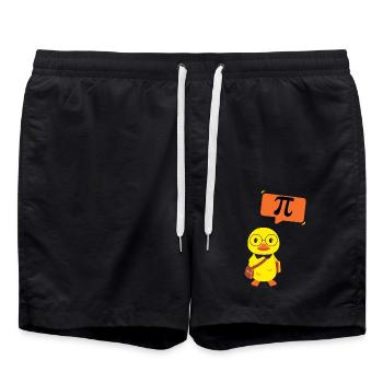 Chick Nerd - lustige Geek Geschenkidee - Badeshorts - Schwarz - Vorne - AI Model Male 185 light (185cm)