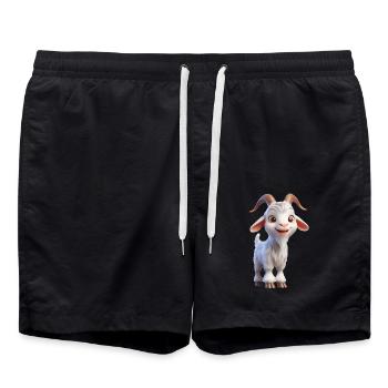 Chèvre 2 - Short de bain - noir - Devant - AI Model Male 185 light (185cm)
