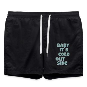 Bébé il fait froid dehors - Short de bain - noir - Devant - AI Model Male 185 light (185cm)