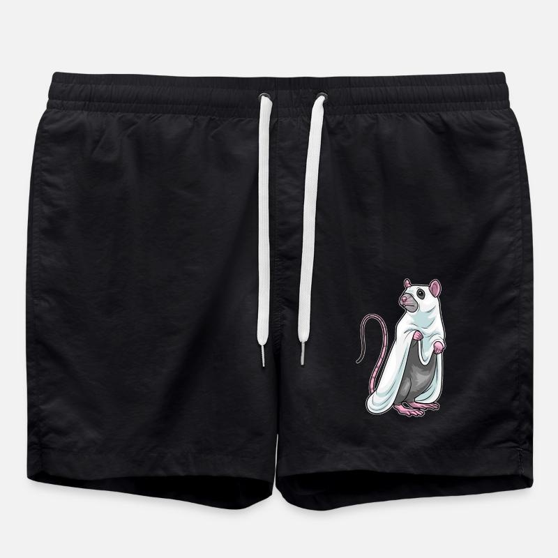 Ratte Halloween Geist - Badeshorts - Schwarz