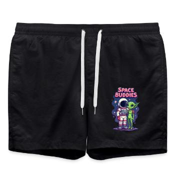 Space Buddies - Swim Trunks - black - Front - AI Model Male 185 light (185cm)