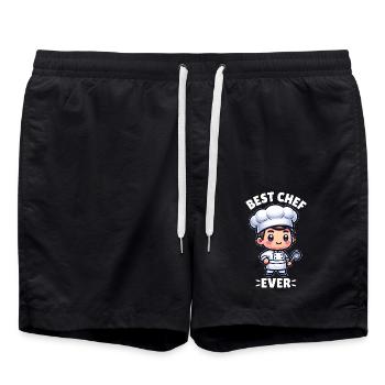 Bester Koch aller Zeiten - Badeshorts - Schwarz - Vorne - AI Model Male 185 light (185cm)
