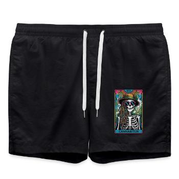 Tarotkarte - Badeshorts - Schwarz - Vorne - AI Model Male 185 light (185cm)