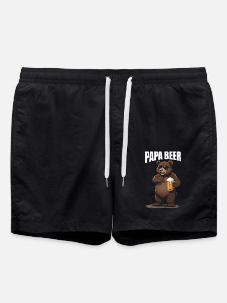 papa bier - Badeshorts - Schwarz