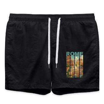 Chemise Skyline Rome - Short de bain - noir - Devant - AI Model Male 185 light (185cm)