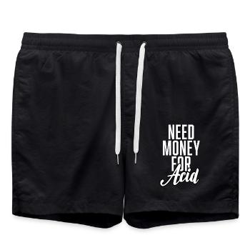 Need Money For Acid - Badeshorts - Schwarz - Vorne - AI Model Male 185 light (185cm)