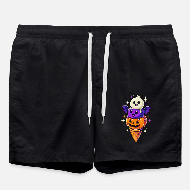 Halloween - Pumpkin Cream - Swim Trunks - black